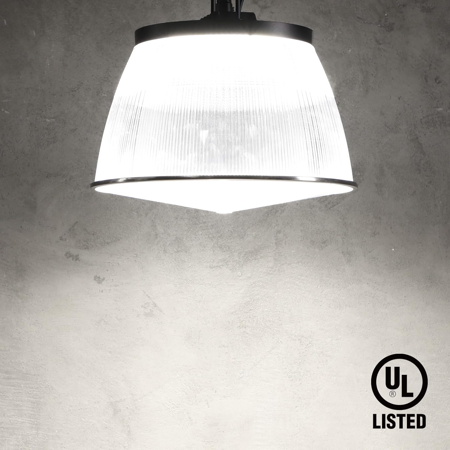 LEONLITE UFO LED High Bay Light with Reflector, Super Bright 21700LM, 120-277V, 0-10V Dimmable with Surge Protection, UL Listed, Commercial LED Light for Warehouse, Shop, Garage, 150W, 5000K Daylight