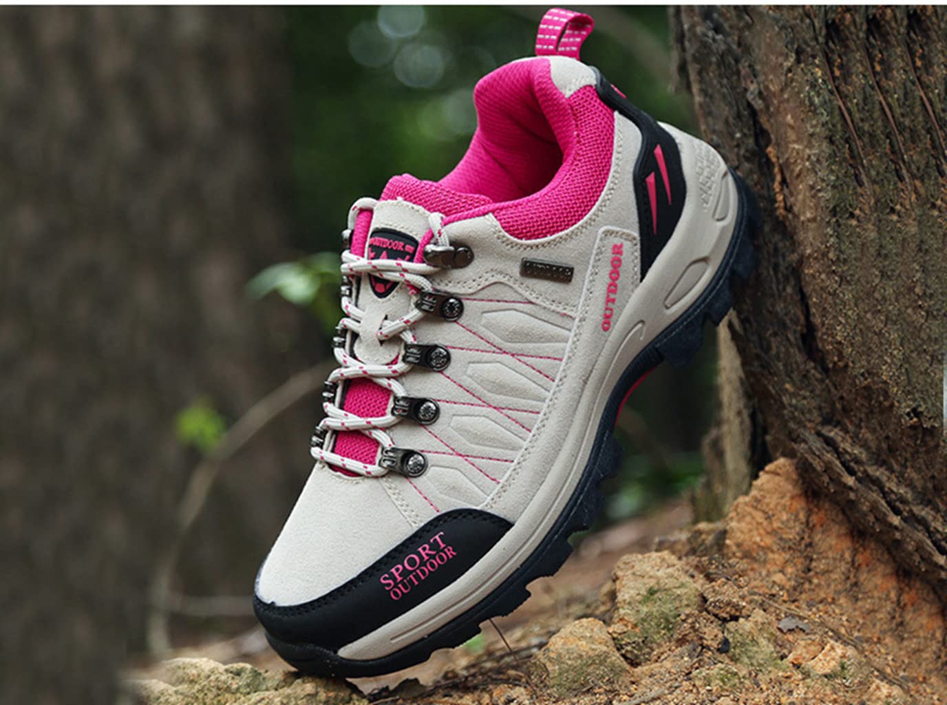 Zapatos De Senderismo para Mujer Impermeables Antideslizantes Botines Al Aire Libre Hike Trekking Botas De Absorción De Impactos para Acampar Escalada
