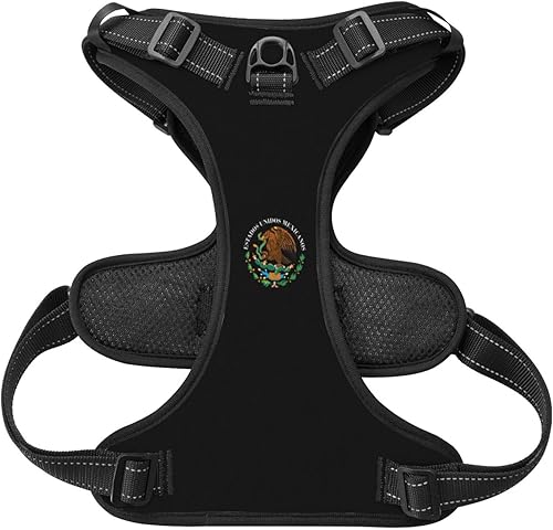 Miniatura 2 de Arnés para perro con bandera de México, suave, acolchado, reflectante, arnés ajustable para perros pequeños, medianos y grandes