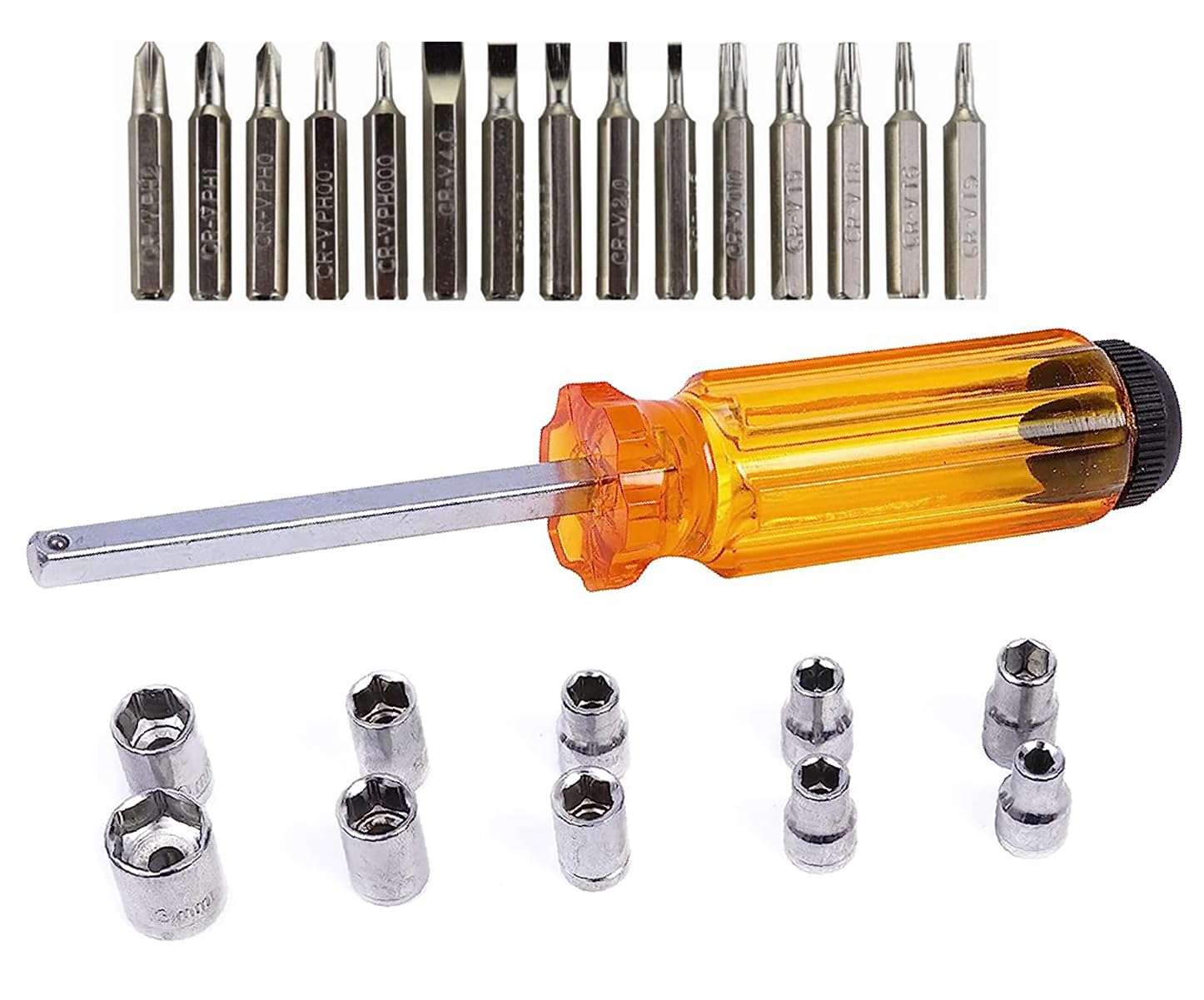 GLUN® 28 in 1 Multipurpose Heavy Duty Steel Alloy Screwdriver Tool Kit, Solid Plastic Slotted with 28 Piece Steel Bits (B0C9LH1VLQ) Amazon Price History, Amazon Price Tracker