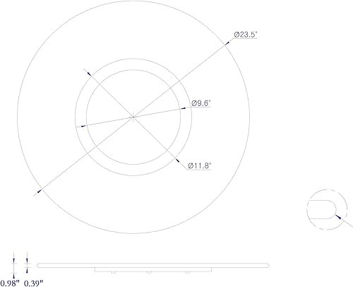 Vista 3 de Milan Queenie Lazy Susan, mediano, cristal negro