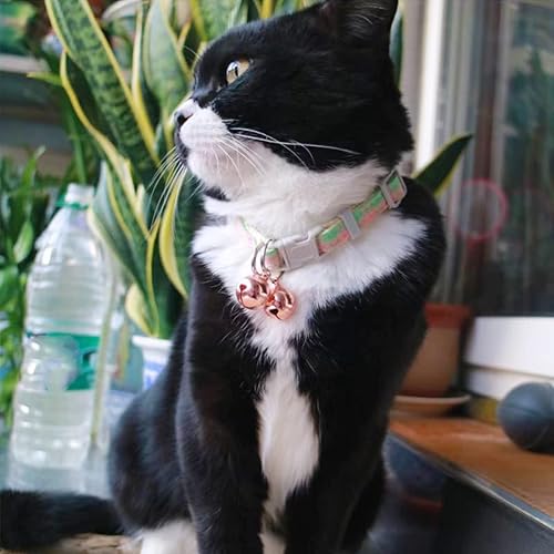 Miniatura 5 de SJANE Paquete de 4 campanas de cobre para gatos y perros, entrenamiento de rastreador de mascotas, accesorios para collares de mascotas, salva
