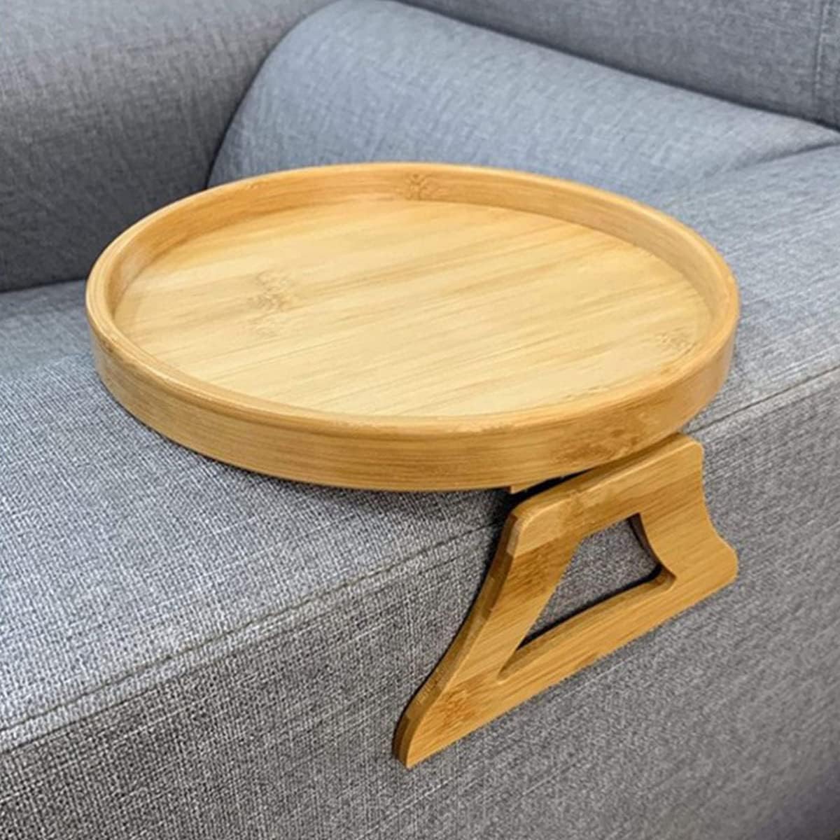 Nihuifdpy Style 7 Sofa Arm Tray, Foldable Couch Tray, Natural Pine Wooden Armrest Trays, 25Cm Round Sofa Trays & Organiser, Sofas Side Caddy, Waterproof Couch Arm Rest Organizer For Remote Drinks Snack Phone (Style 7)