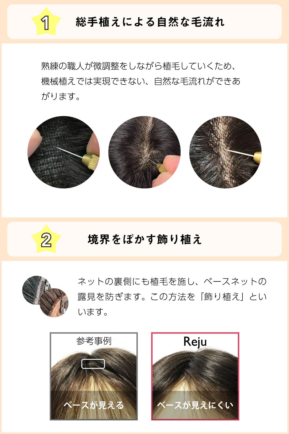 Reju リージュ 部分ウィッグ 人毛100% かつら 栗色 茶色 20cm Amazon.co.jp: Reju（リージュ） デイリートップウィッグL 部分