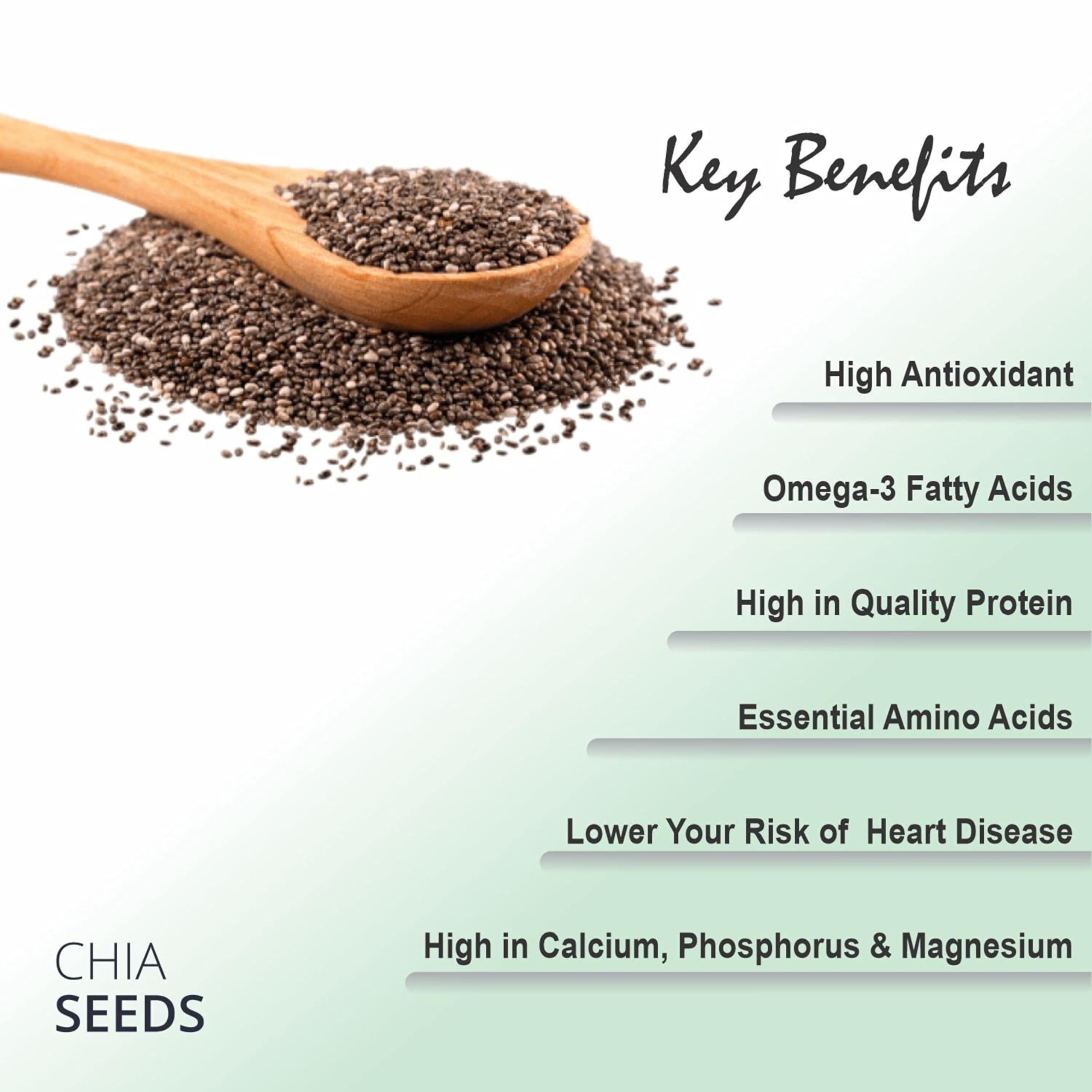 Siya Premium Raw Chia Seeds 300g - Raw Seeds for Eating | Chia seeds | Non GMO | Seeds for Weight Management | Diet Food | Rich in Fibre and Calcuim 2