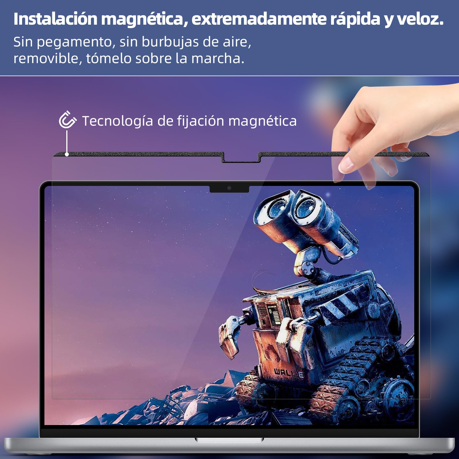 Filtro de Privacidad Magnético Compatible con MacBook Pro 14 Pulgadas (2021-2026, M1,M2,M3,M4,M5), Removible Anti Reflejo Luz Azul Mac Laptop Privacy Portátil Protector de Pantalla para Mac 14.2"