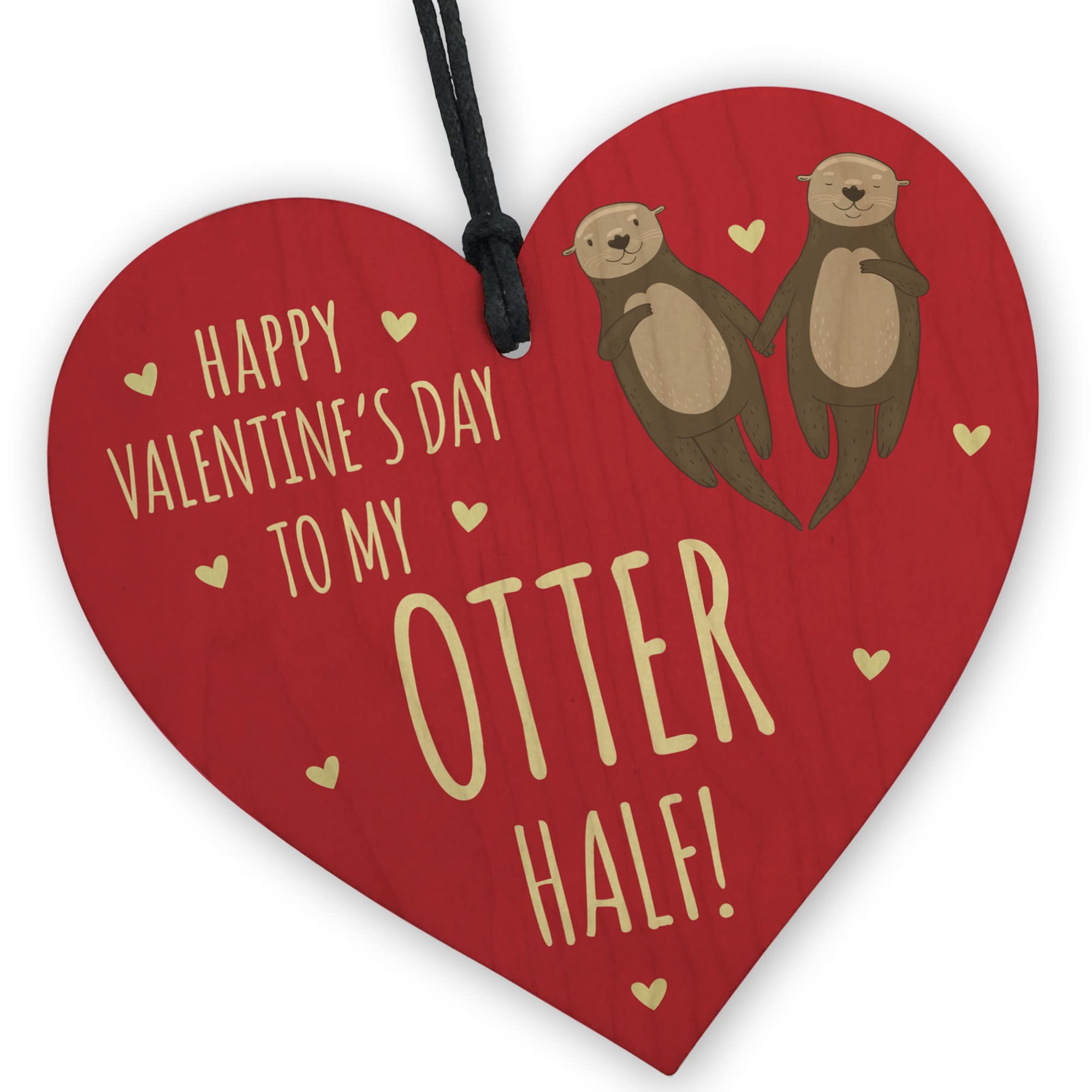Red Ocean Otter Half Valentines Gift Cute Valentine Romantic Valentines Day Gift for Girlfriend Boyfriend Wife Husband Partner Him Her