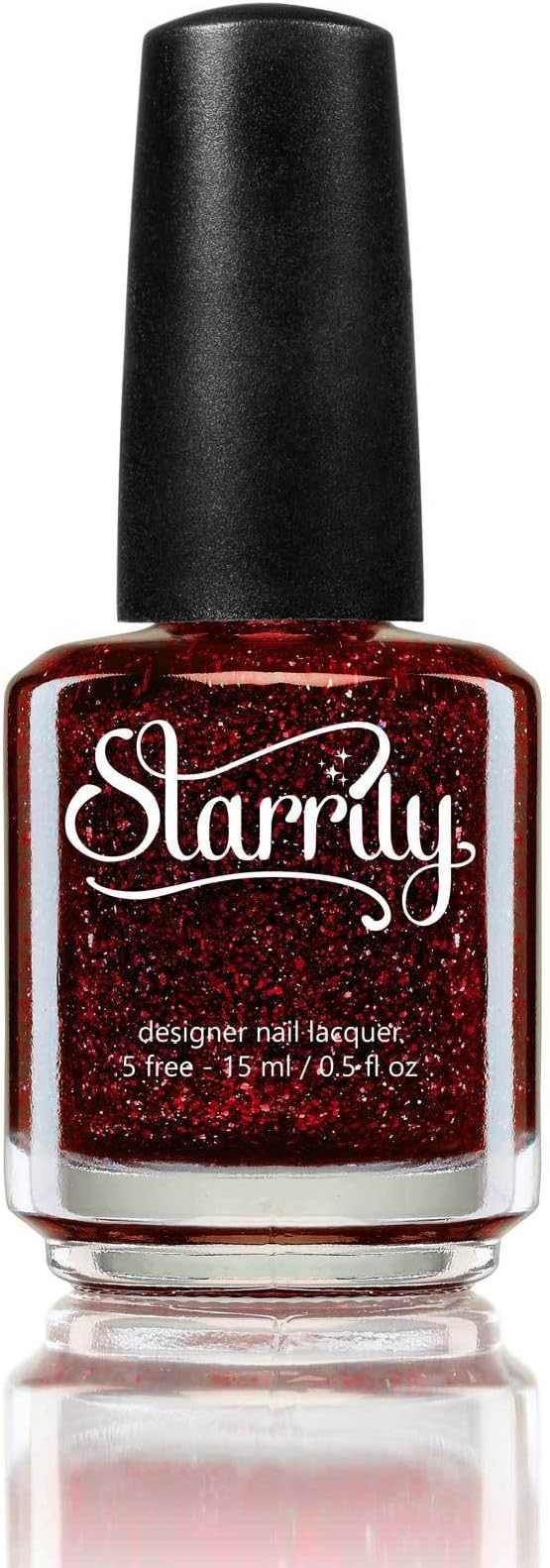 Red Holographic Flake Nail Polish Serotonin - 15 ml