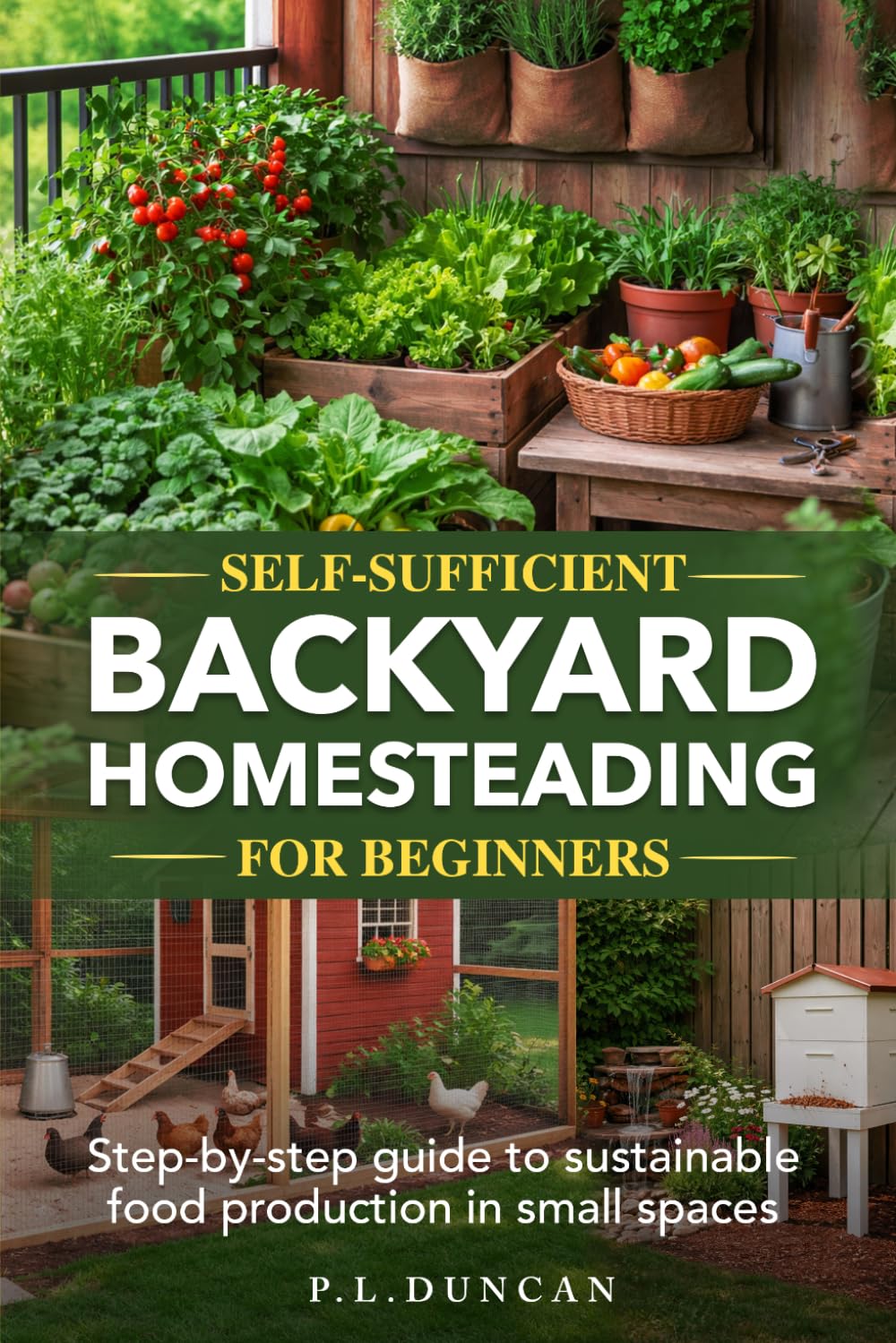 Self-Sufficient Backyard Homesteading for Beginners: Step-by-step guide to sustainable food production in small spaces