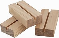 Vista 4 de KEILEOHO 30 soportes de madera para números de mesa, soporte para tarjetas de mesa, soporte de números de mesas de madera, soportes de tarjetas