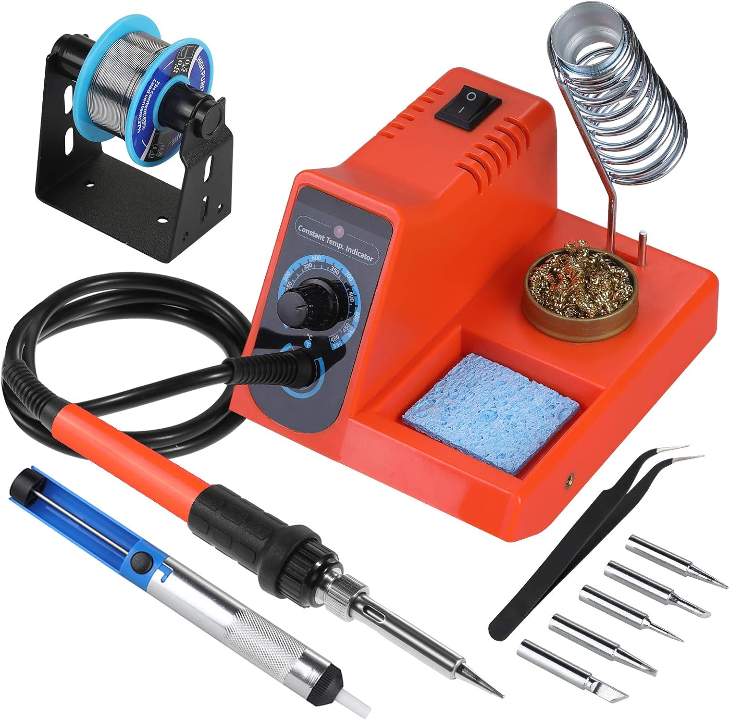 Vastar 烙鐵,60W 可調式溫度焊接套件,恆溫焊接鐵,快速加熱,刻有(C/F) 家居裝修
