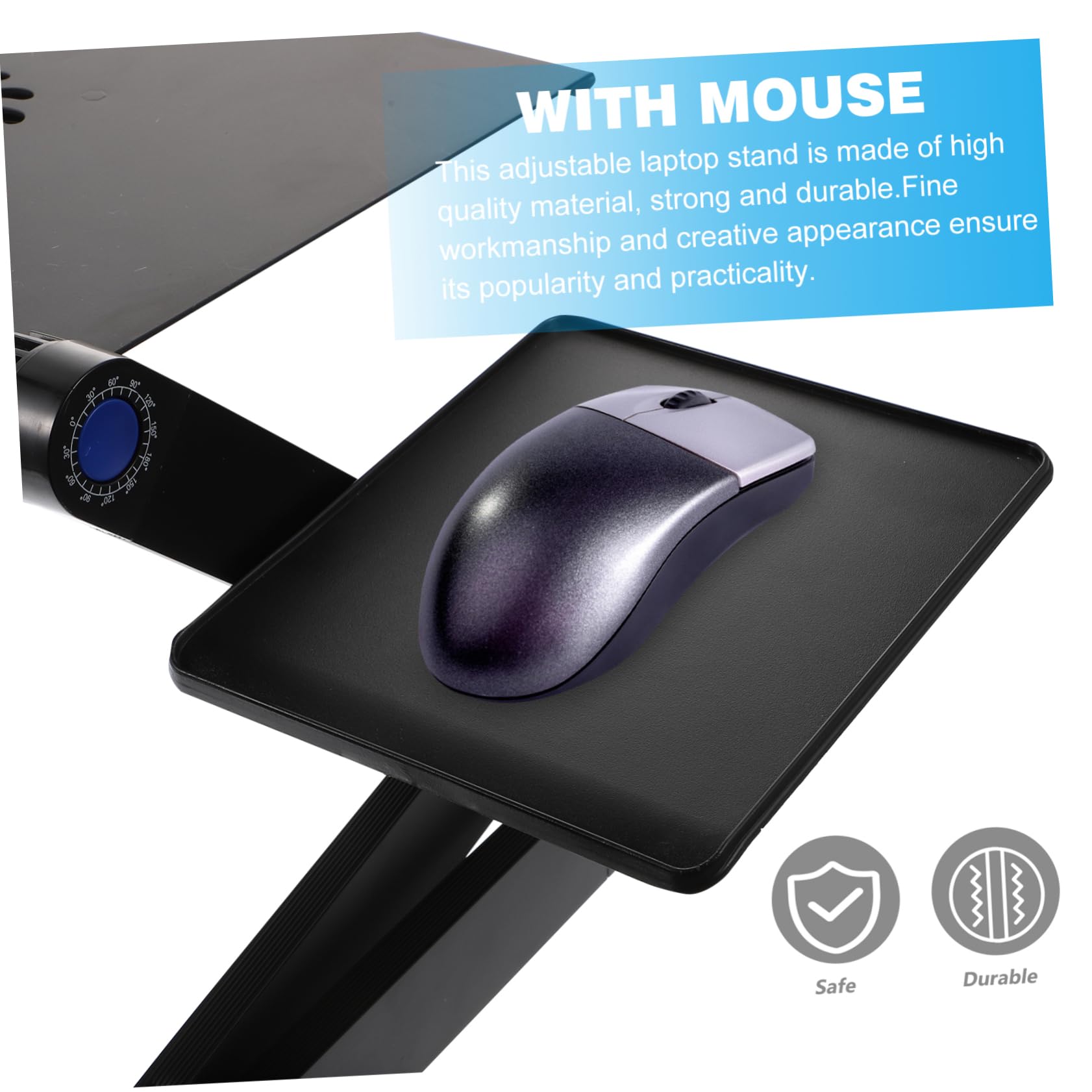 Soporte de Aluminio Plegable para Ordenador Portátil con Doble Ventilador de Refrigeración Base Ajustable Portátil para Laptop Ergonómica y Estable para Trabajo y