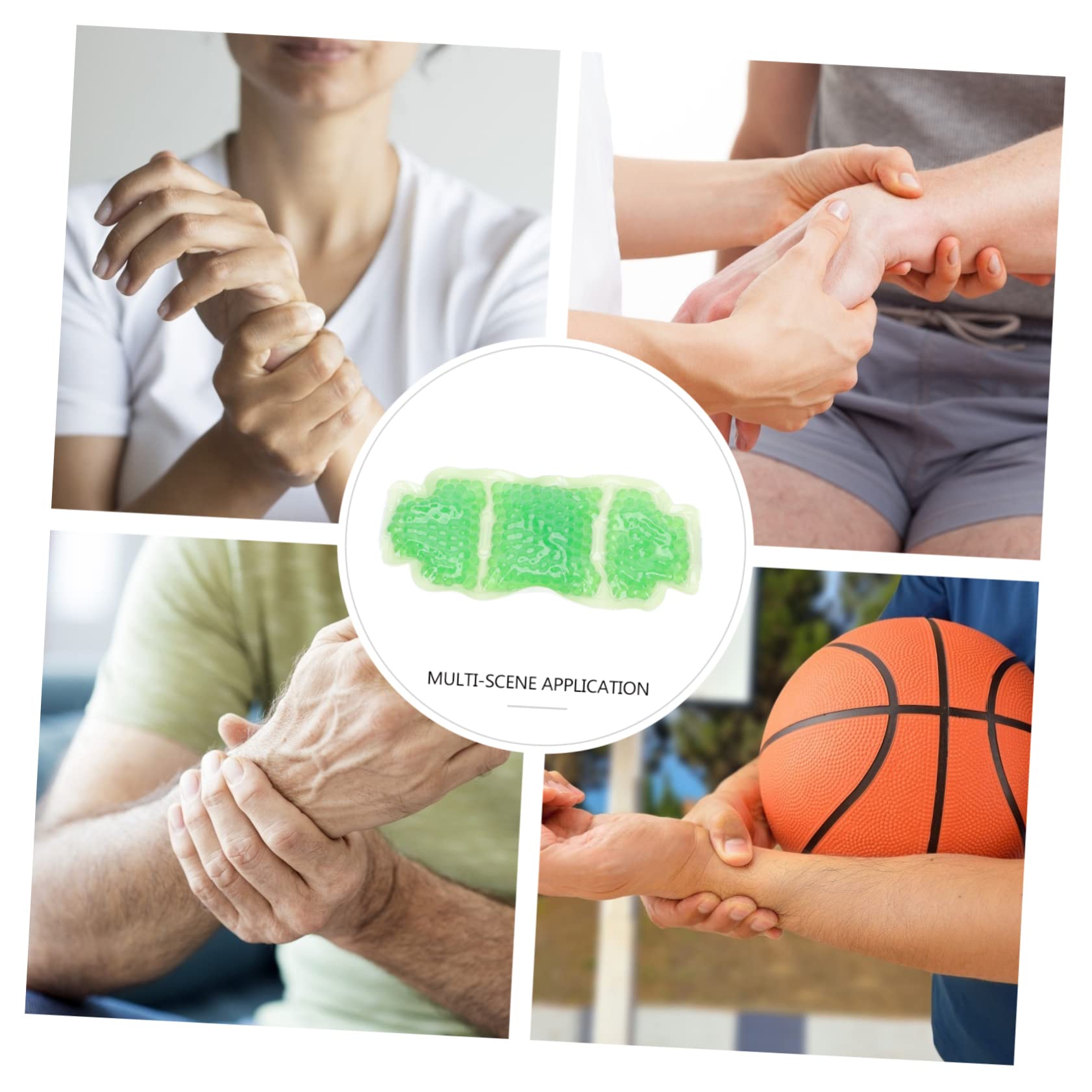 FOMIYES 3 Pz impacco termico da polso Freddo gel da polso borsa del ghiaccio in gel borsa del ghiaccio con supporto per le borsa del ghiaccio per il supporto del polso pvc Green