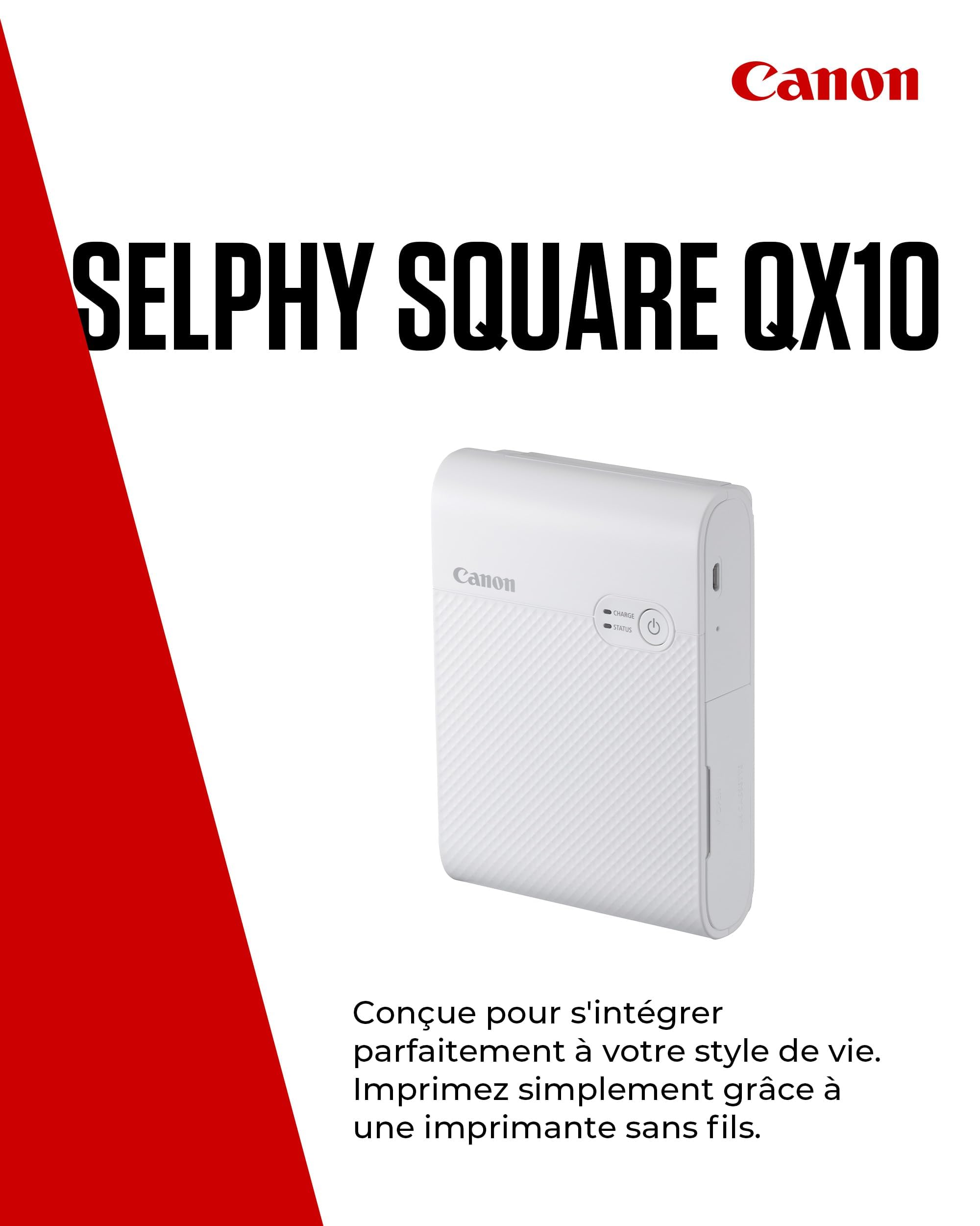 Canon SELPHY Square QX10 Imprimante Photo Portable - Blanc