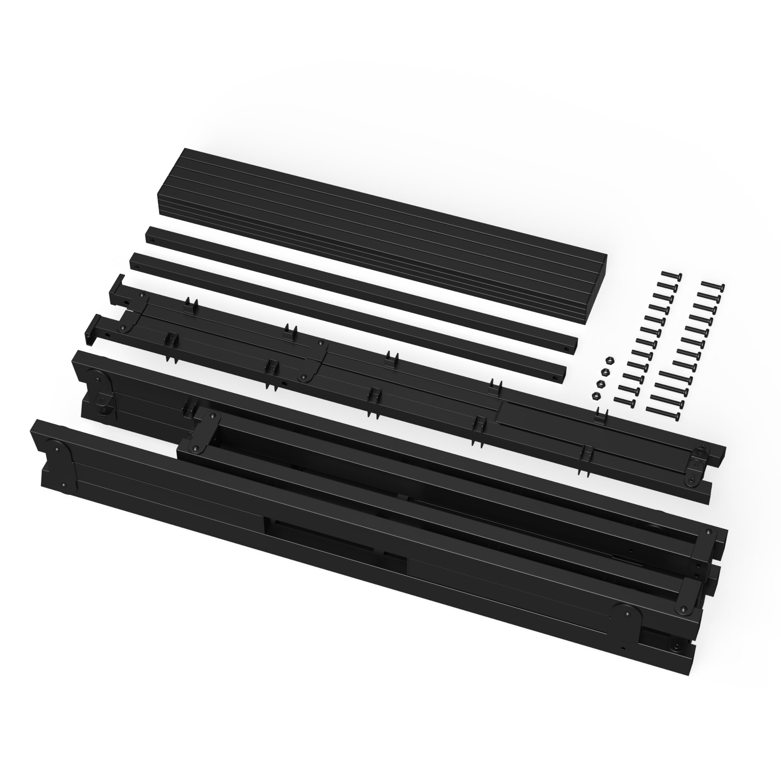 Flolinda Foldable King Bed Frame Metal Platform Bed 10 Minutes Quick ...