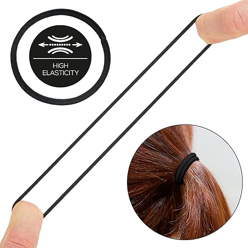 Miniatura 5 de 200 ligas para el cabello para niñas y mujeres, bandas elásticas para el cabello, bandas de goma para el cabello, bandas para el cabello para coleta