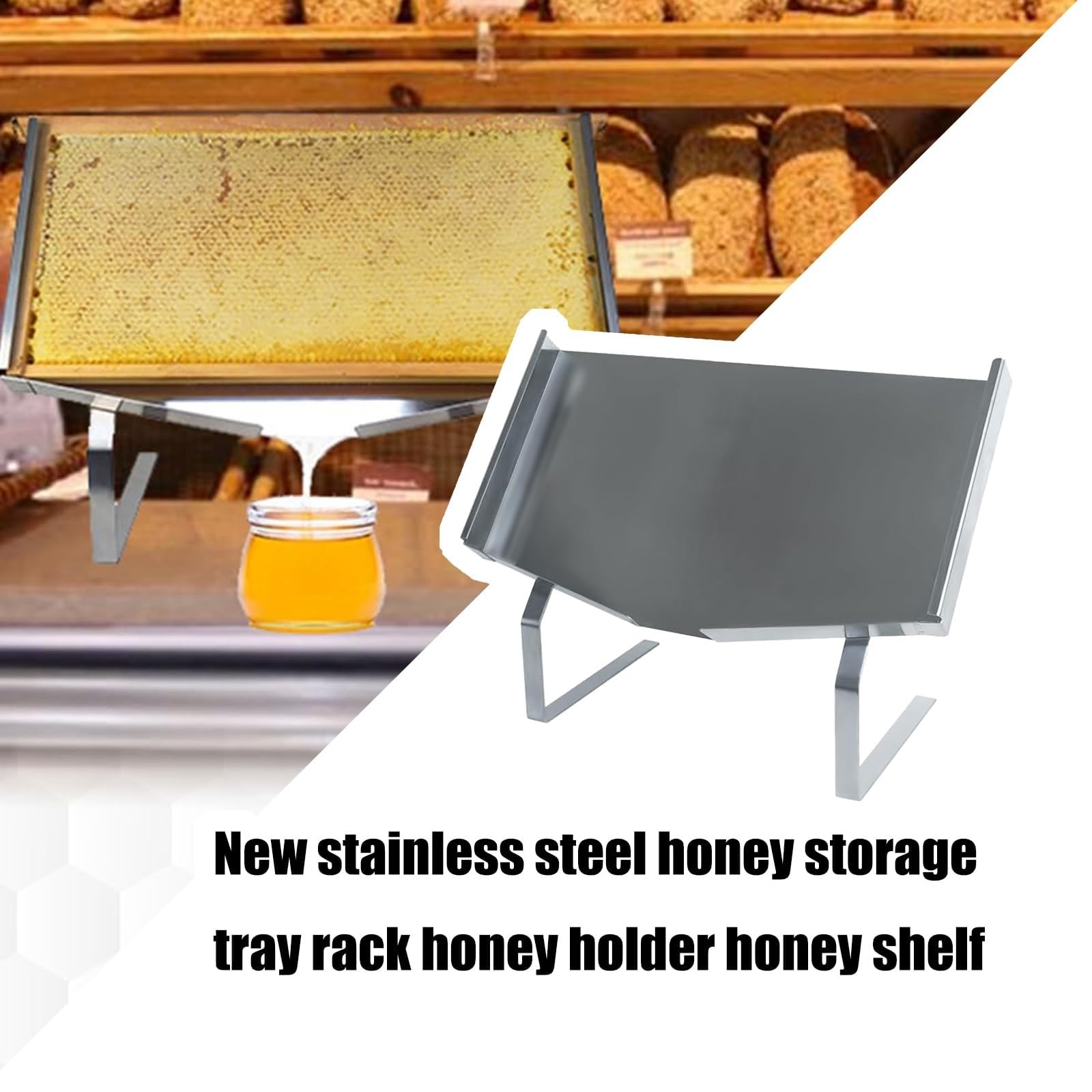 Beehive Frame Holder, supporto in acciaio inox per miele, con piedini stabili, per esposizione di covate e estrazione del miele, ideale per vetrine commerciali