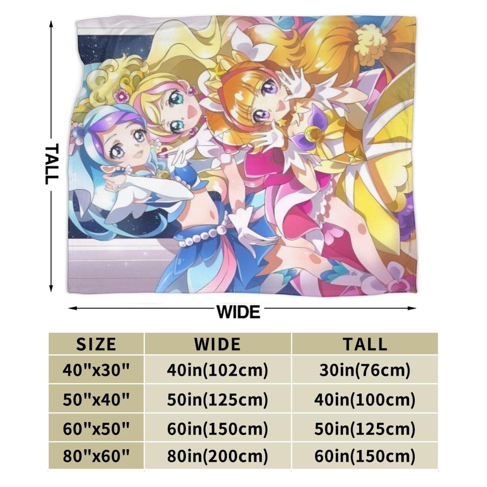 Amazon｜Go！プリンセスプリキュア (1)(1) 家庭用 ユニーク フランネル