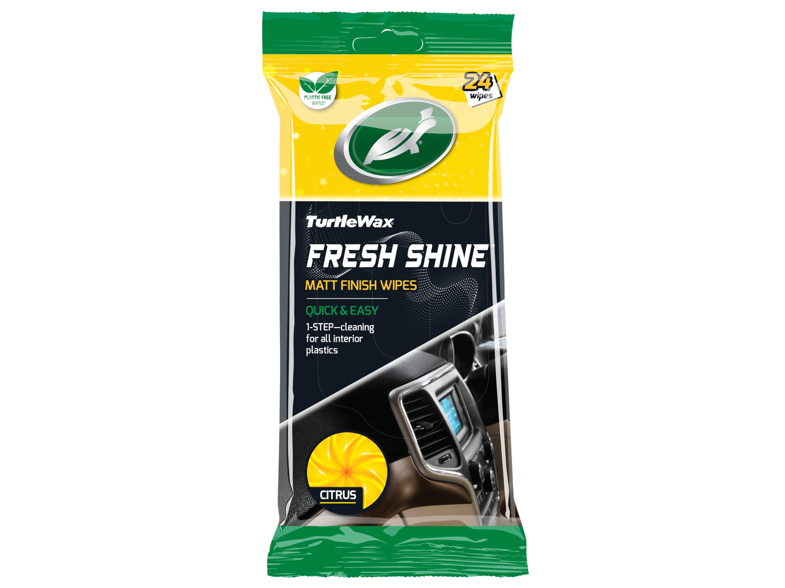 Turtle Wax Multi-Purpose Wipes for Car Interior (Fresh Shine Matt Wipes)