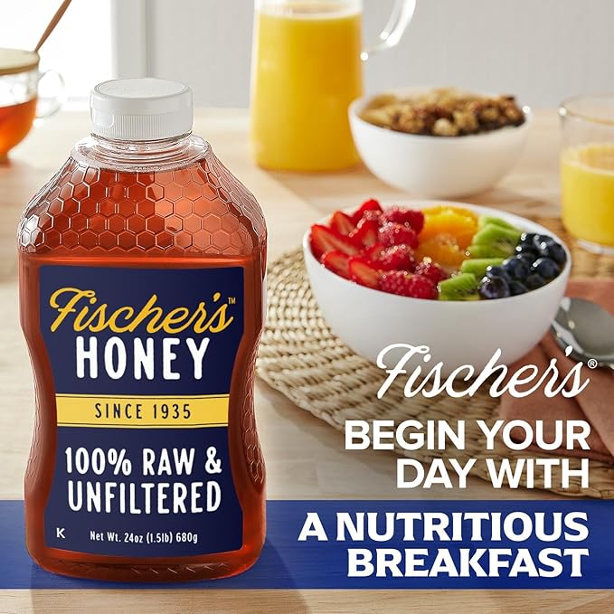 Fischer's Miel 100% Pura, Cruda y Sin Filtrar, 24 oz miniatura 8