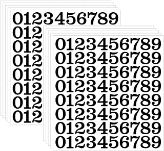 800 Pcs Number Stickers,10 Sheets Vinyl Self-Adhesive Number Stickers for Mailbox Numbers Labels DIY Crafts Art Making, Decals for Sign,Windows, Door (Black, 1 inch)