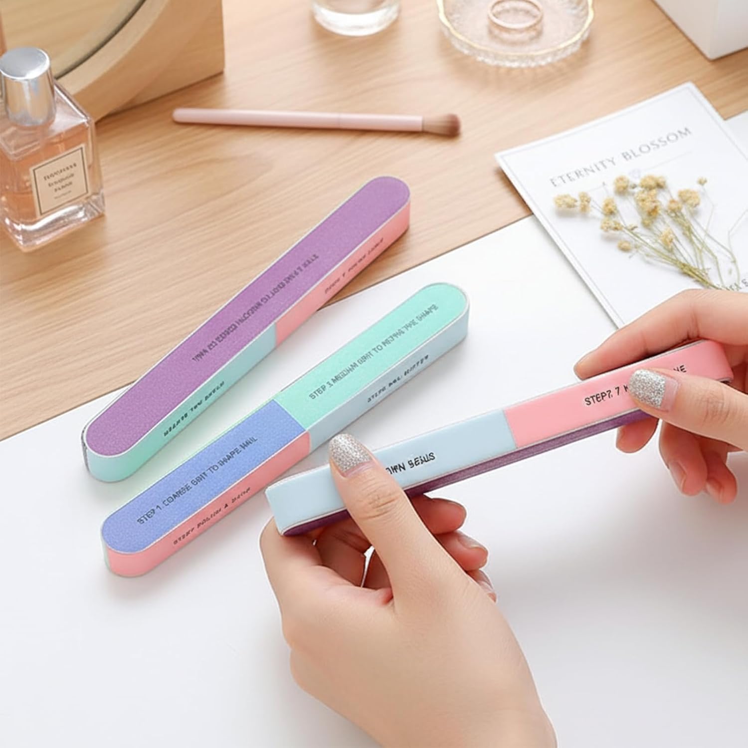Premium Multi-Sided Nail Buffer Sponge File for Perfect Nail Art and Polishing Gentle on Nails Professional Manicure Tool