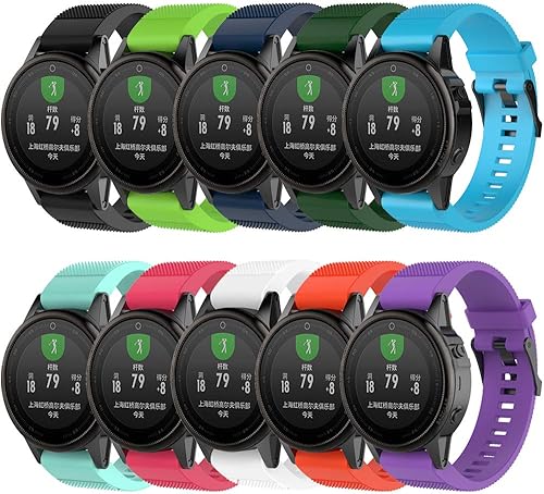 QGHXO Correa de repuesto para Garmin Fenix 5S  Fenix 6S, de silicona suave, para Garmin Fenix 5SFenix 5S PlusFenix 6SFenix 6S Pro Smart Watch,