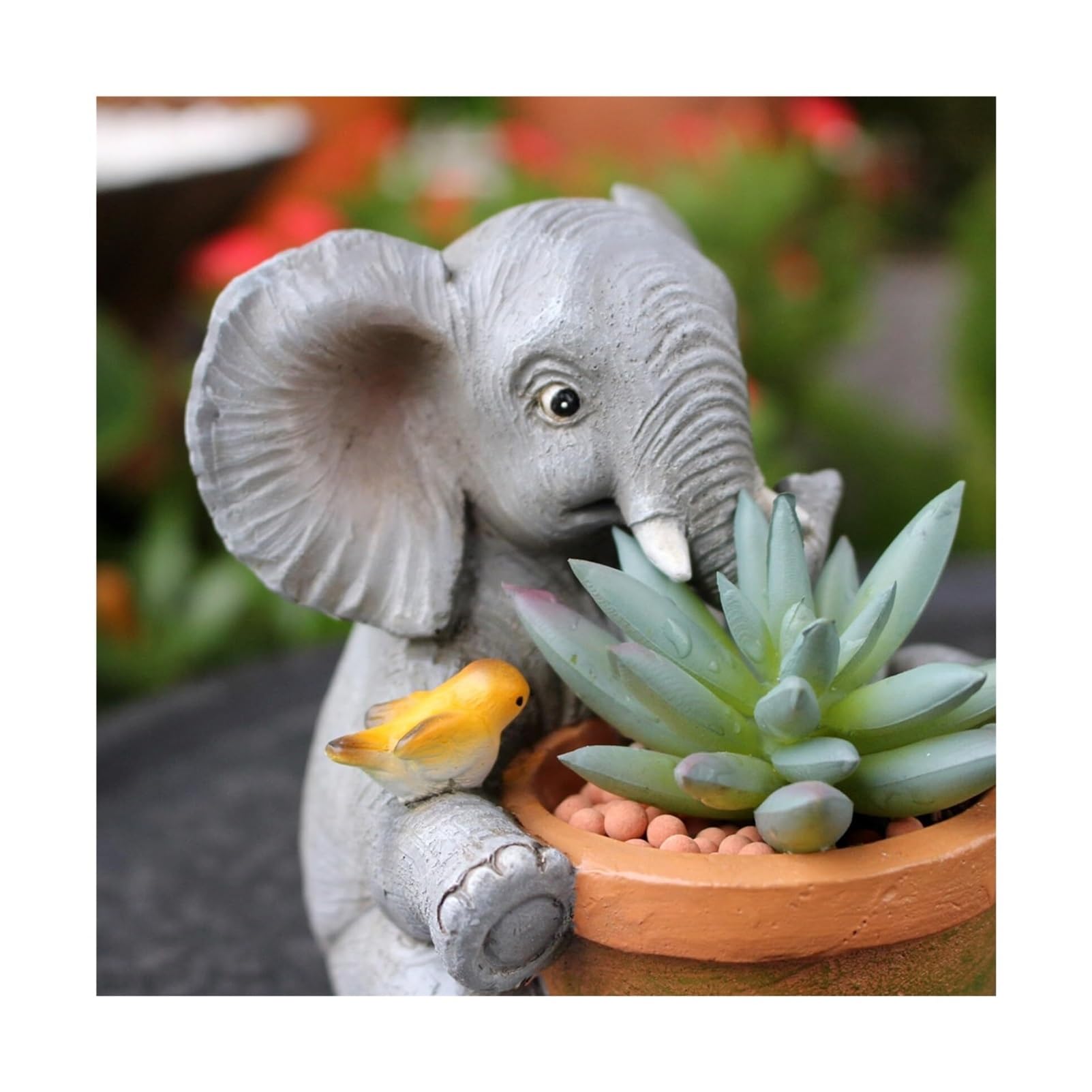 Arredo da giardino Vaso for piante in resina con statua di elefante, vaso for da giardino, for animali, for esterni Arredo da esterno