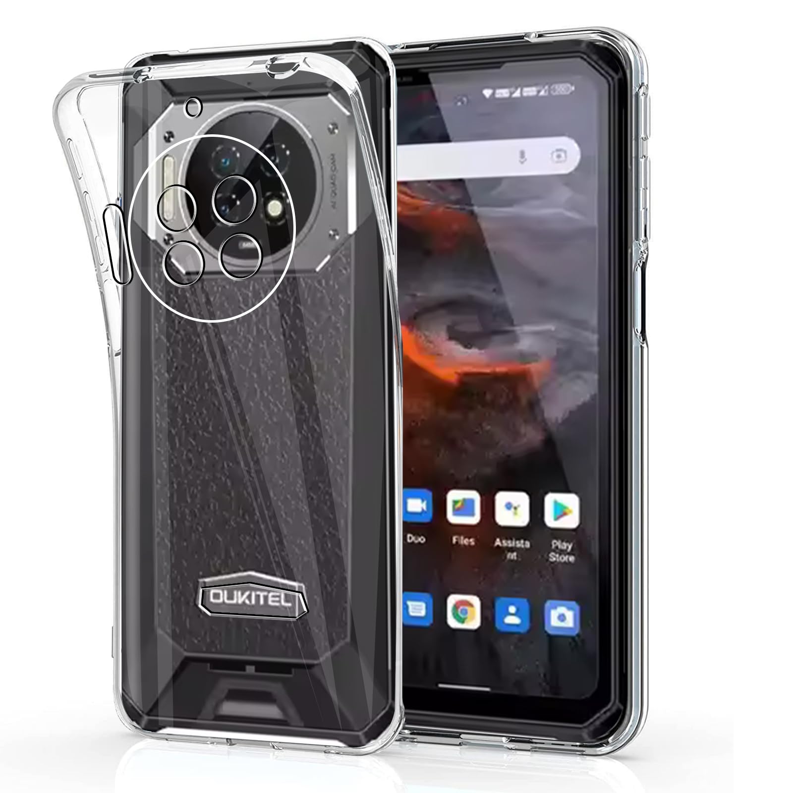 Cover for Oukitel WP19 Pro, Ultra Thin Transparent Shockproof Soft Silicone TPU Protective Case