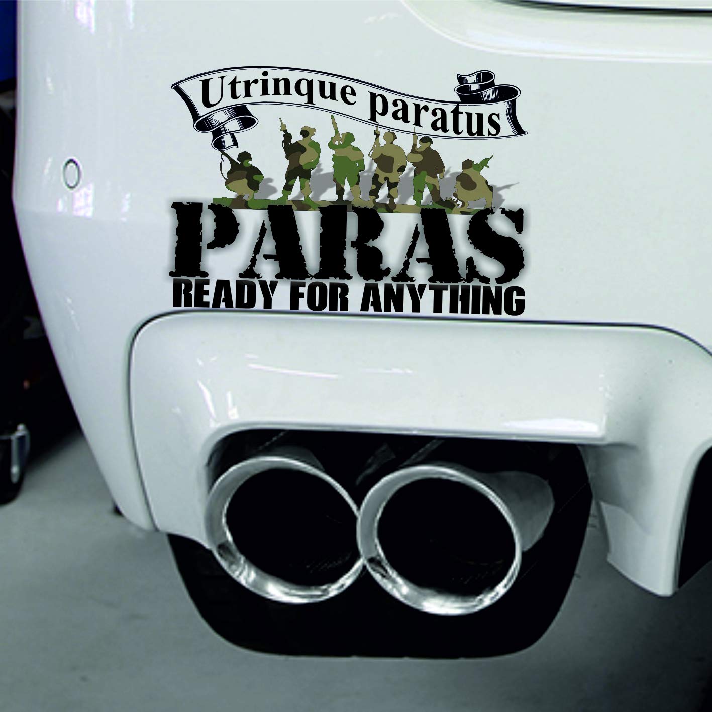 Parachute Regiment Bumper Sticker Paras Ready for Any Thing Airborne Infantry Regiment