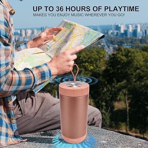 Miniatura 5 de comiso Altavoz Bluetooth impermeable IPX7, altavoces portátiles inalámbricos de 25 W, sonido fuerte, graves fuertes, emparejamiento estéreo de 36