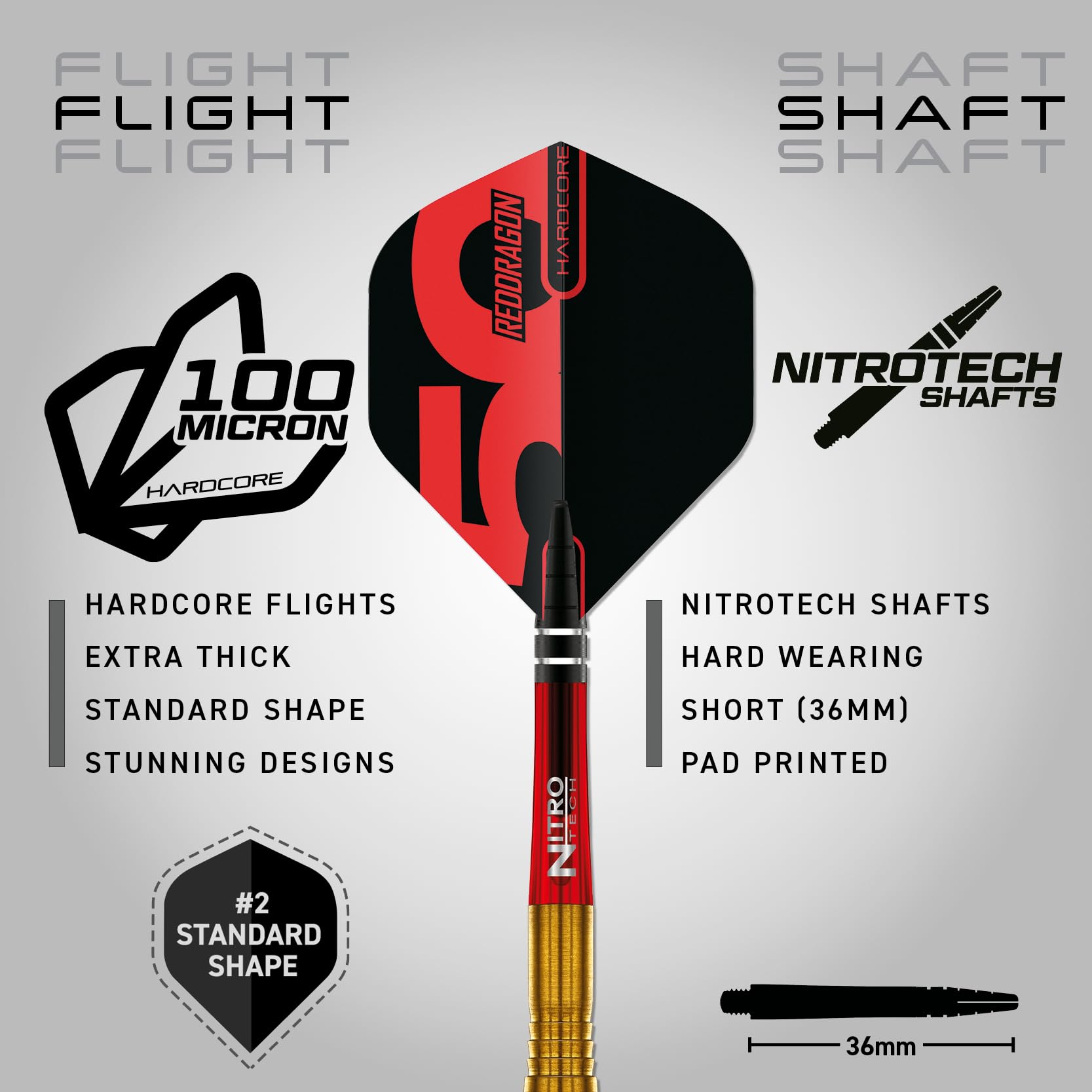 RED DRAGON Darts - Collection Classiques 50 Ans - Virgin Series - 95% Tungstène - Jeu de fléchettes à Pointe en Acier Professionnel - Comprend des ailettes et des tiges - Disponible en 24g & 26g