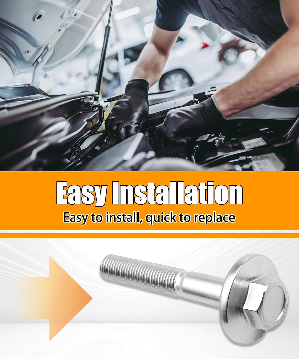 Crankshaft Balancer Bolt Fits for GMC Savana Sierra Yukon Chevy Camaro Suburban Corvette Express Silverado Tahoe Cadillac Escalade Replace 11547372