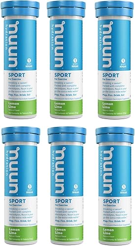 Nuun Activo tabletas de bebida mejoradas con electrolito de limón y lima 6 paquetes de 10 tabletas6 Nuun Activo tabletas de bebida mejoradas con electrolito de limón y lima 6 paquetes de 10 tabletas6