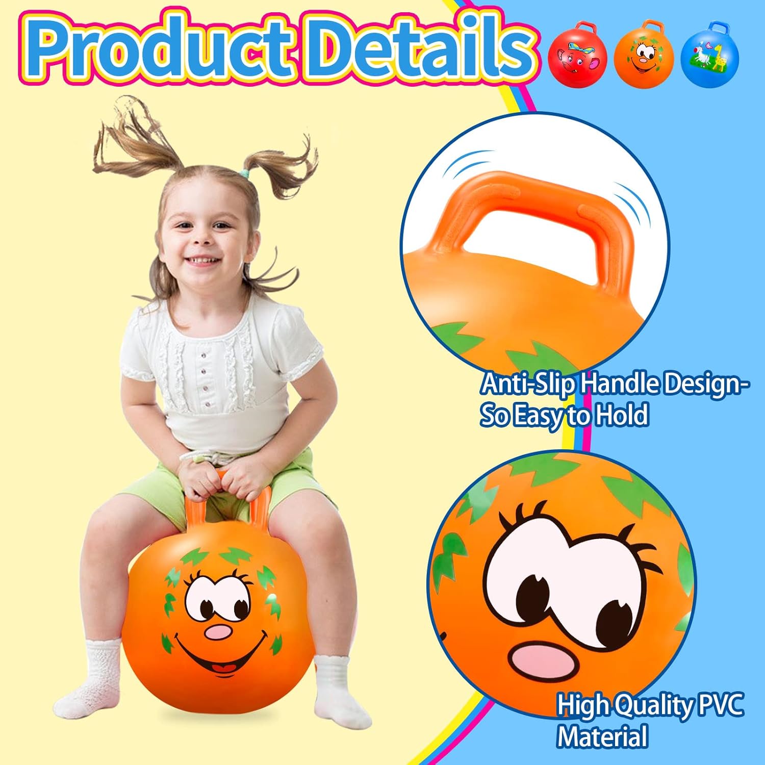 Pelotas saltarinas con asa para niños, pelotas de Bolivia Ubuy