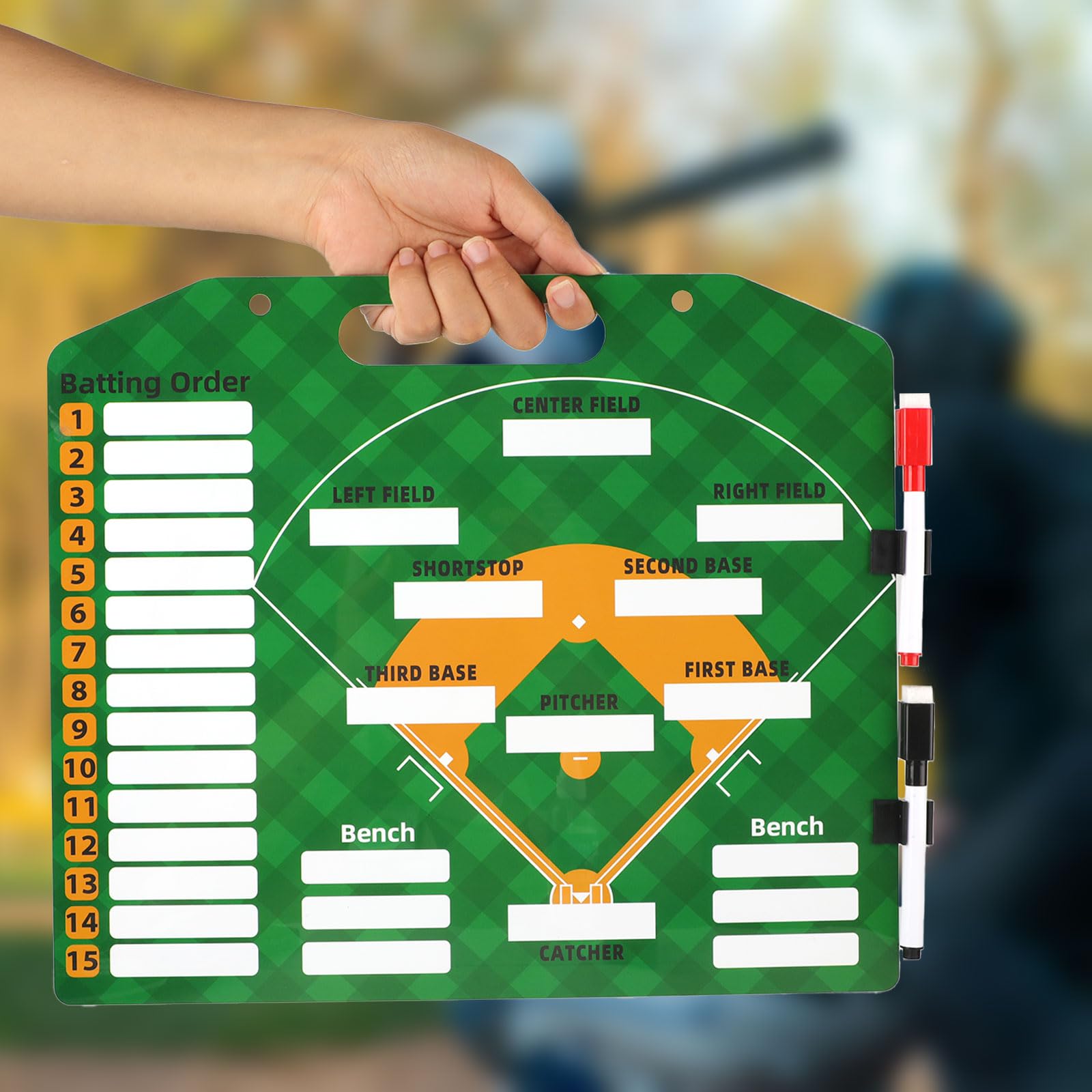 NQEUEPN Aimants de Tableau d'Entraîneur, Cartes d'Alignement de Presse-Papiers de Baseball pour Les Entraîneurs de Softball Dugout Équipement d'Entraînement de Baseball