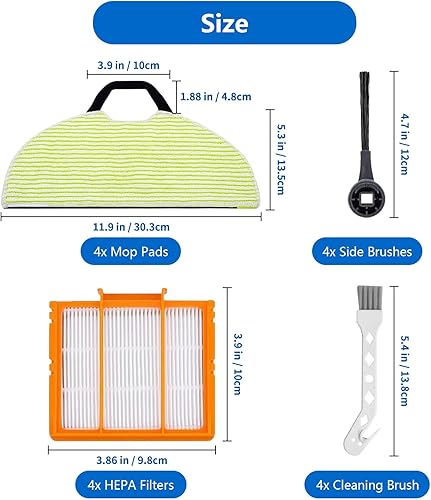 Miniatura 7 de Piezas de repuesto compatibles con Shark RV2610WA RV2620WA RV2410WD AV2610WA AI Ultra 2 en 1, kit de filtro de cepillo de trapeador de repuesto