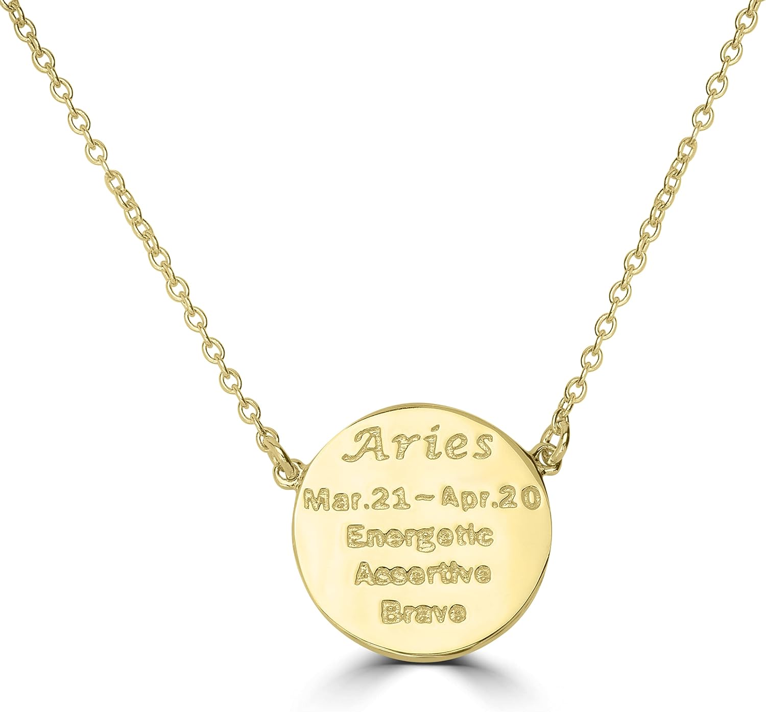 Womens Zodiac Sterling Silver and Gold Plated Crystal Pendant Necklace With 16 Inch Cable Chain Birthmonth Pendant - Jewelry Gift for her