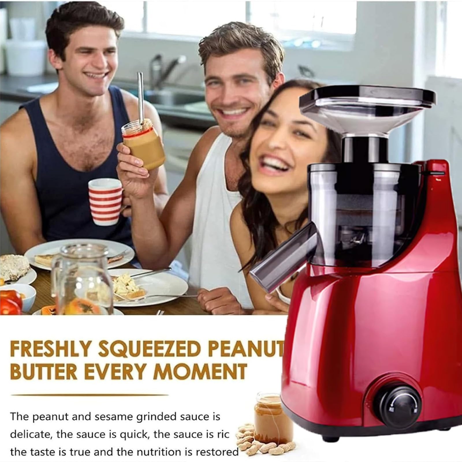 Amazon.co.jp: 電動ピーナッツバターメーカーマシン、ゴマソースナッツ