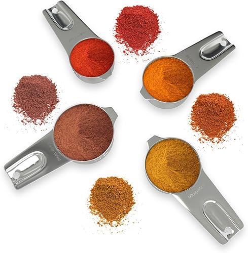 Miniatura 4 de Vasos medidores de acero inoxidable utilizados para hornear, cucharas medidoras y báscula de cocina, juego de 16 piezas, 6 tazas, 6 cucharas, tabla