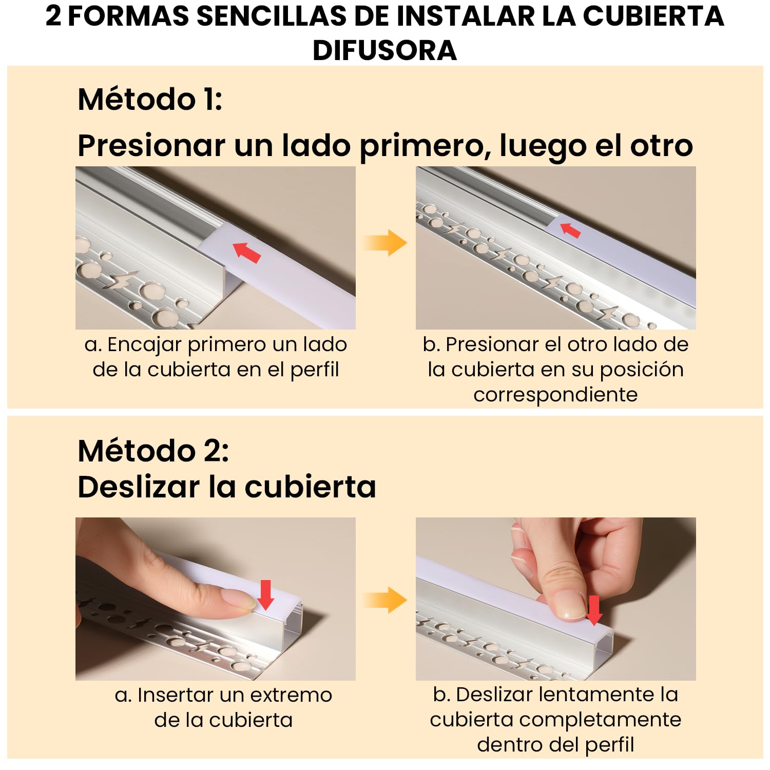 10 Pack 1,4M Perfil aluminio LED placa de yeso, perfil LED empotrado sin borde azulejos, riel de aluminio placa de yeso con difusor y tapas terminales, apto para techo, pared y bordes de azulejos(14M)