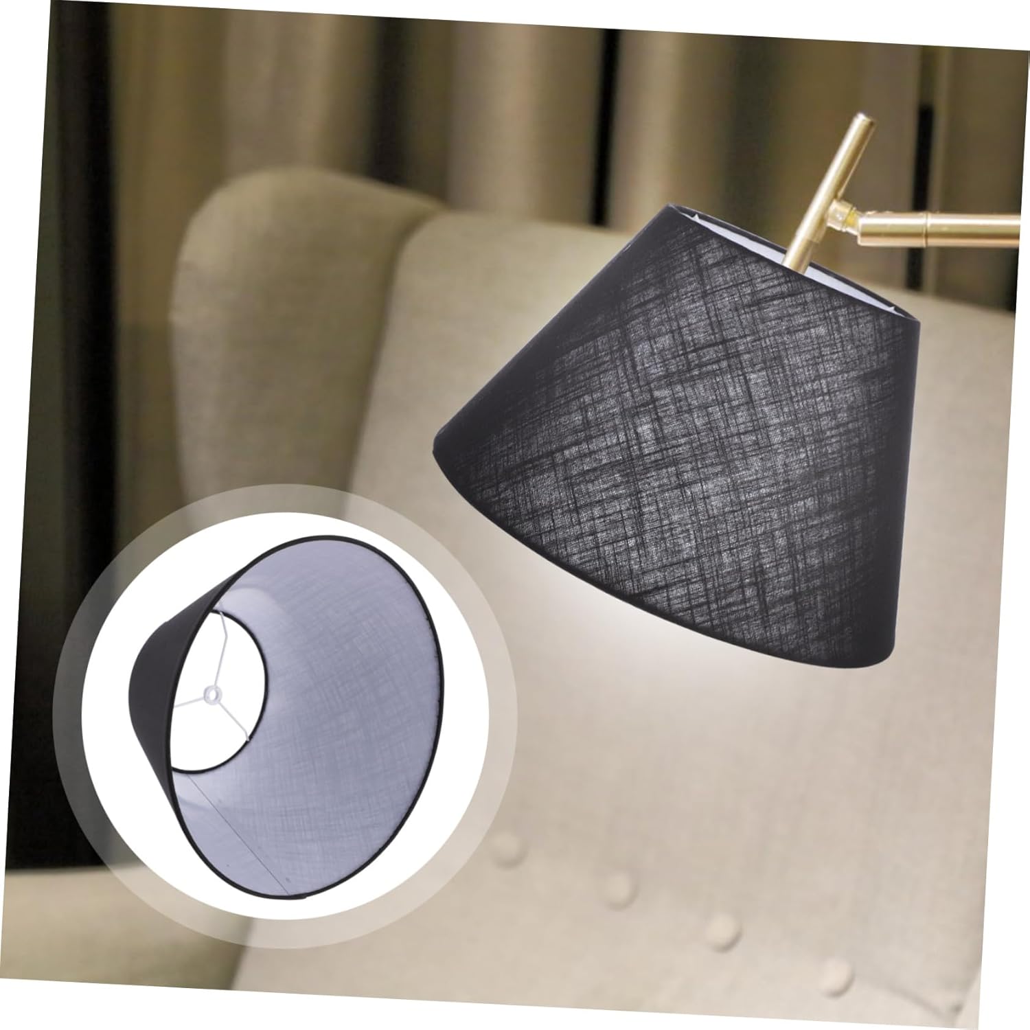 Angoily Plaid Cloth Lampshade Chic Decorative Shade for Table Floor Ceiling Lights Stylish High-grade Light Cover for Warm Atmosphere