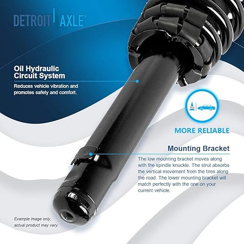 Miniatura 1084 de Detroit Axle - Kit de suspensión delantera de 10 piezas para Chevy Aveo Aveo5 Pontiac G3 Wave 2 Ready Struts Assembly 2 Enlaces de barra