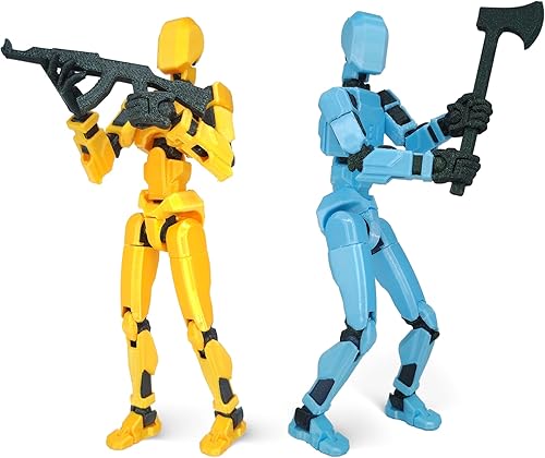 Miniatura 4 de Guwewu Figura de acción de robot, impresa en 3D con articulación completa para animación Stop Motion (cinco colores)