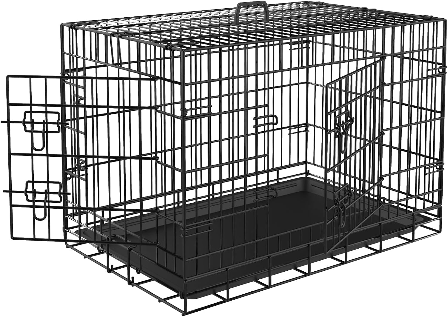 Advwin 36" Dog Cage Pet Crate Puppy Cat Foldable Metal Kennel 2 Doors