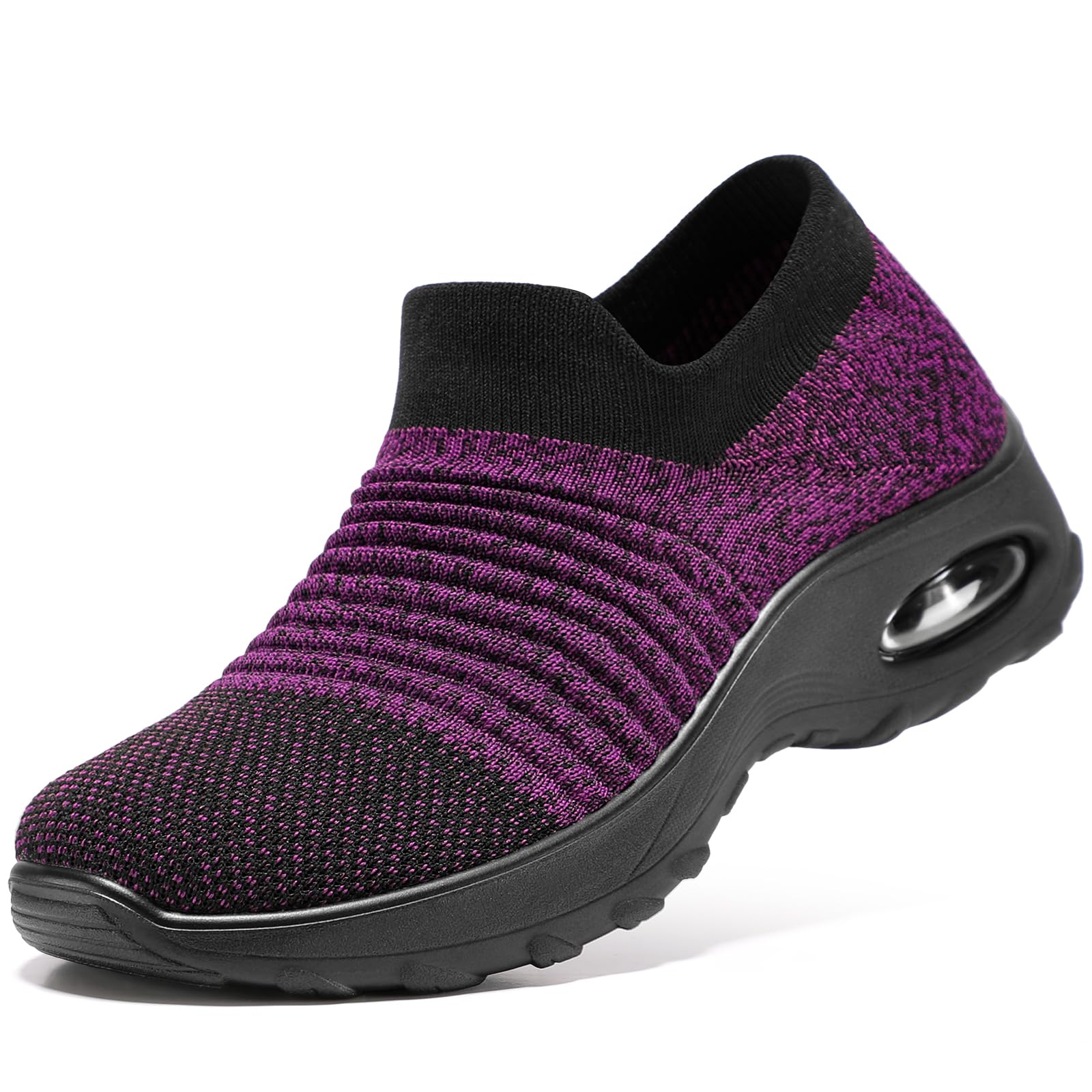 HKR Women’s Walking Shoes with Arch Support Lightweight Slip On Sneakers for Plantar Fasciitis