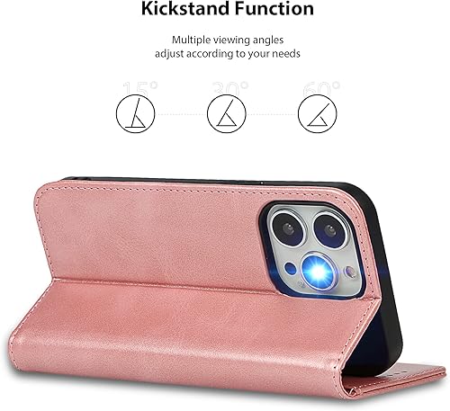 Miniatura 4 de Havaya Funda tipo cartera para iPhone 13 Pro con tarjetero para mujer, iPhone 13 Pro, funda tipo cartera con ranura para tarjeta de crédito, funda