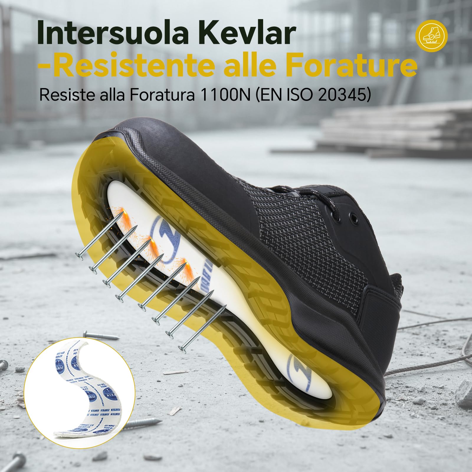ISOOUS Scarpe Antinfortunistiche Uomo Donna S3S ESD SRC Impermeabile