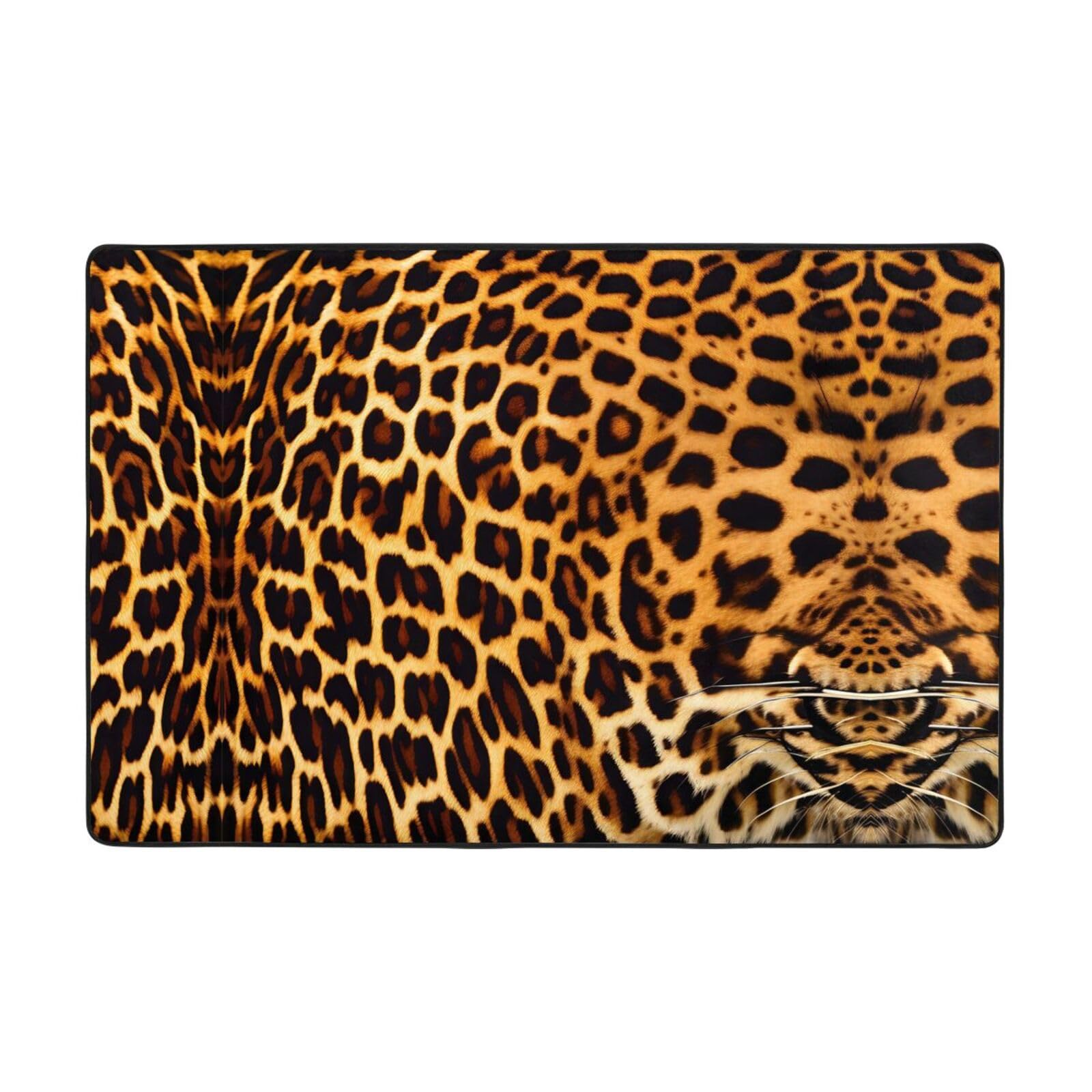 Tapis de sol léopard HYTTER en flanelle douce pour votre intérieur