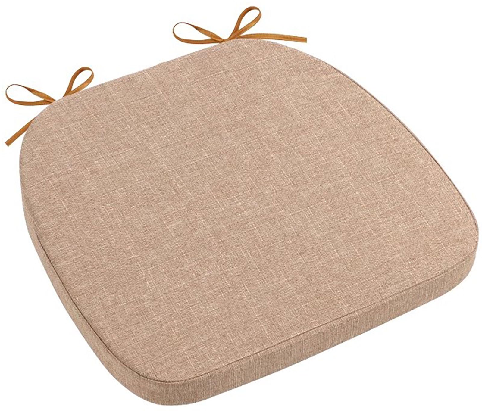 Set di cuscini antiscivolo per sedie con laccetti, spessore 2-4 cm, per sala da pranzo, ufficio e giardino, 40 x 35 cm, soluzione comoda ed elegante